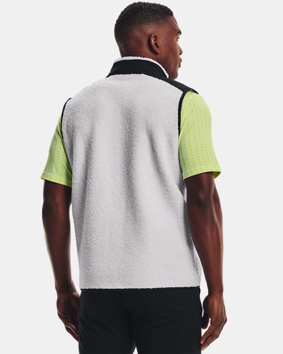 Men's UA SweaterFleece Pile Vest, Gray, pdpMainDesktop image number 1